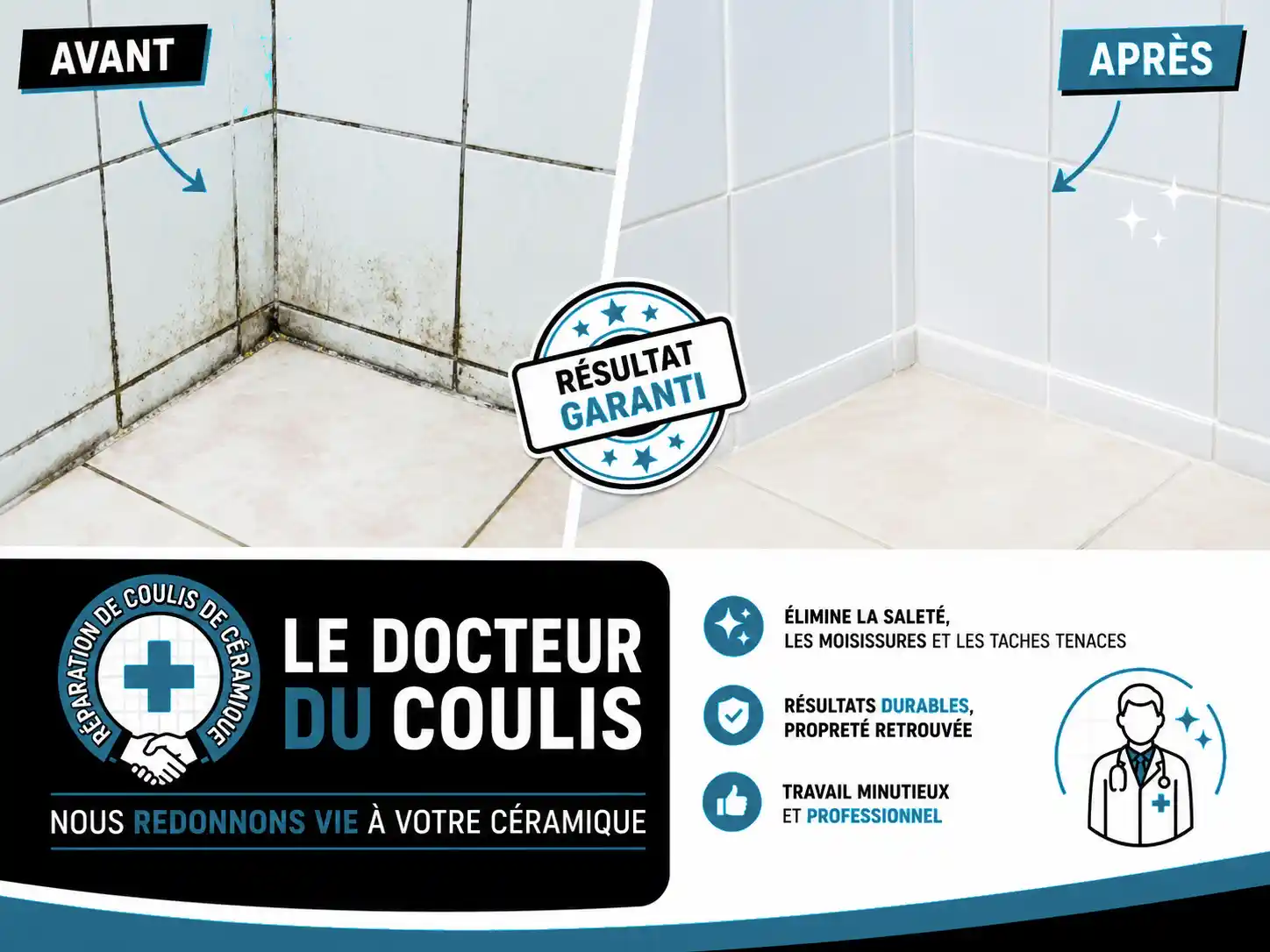 Réparation de coulis de céramique à Montreal