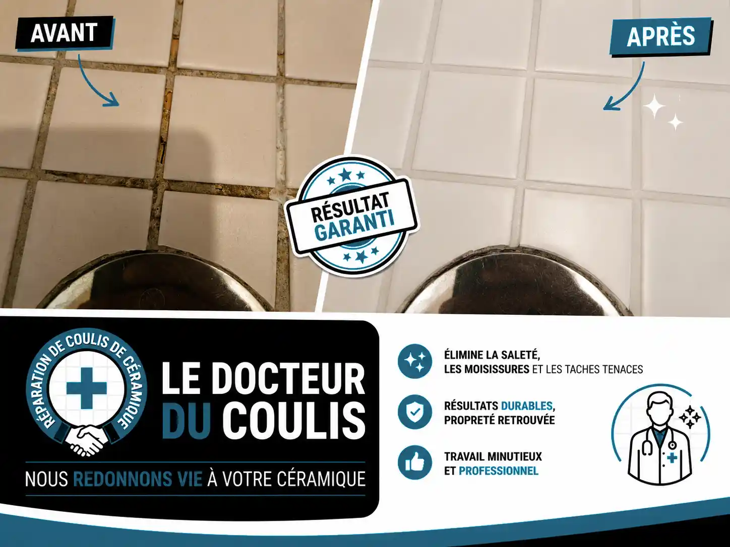 Réparation de coulis de céramique à Lévis