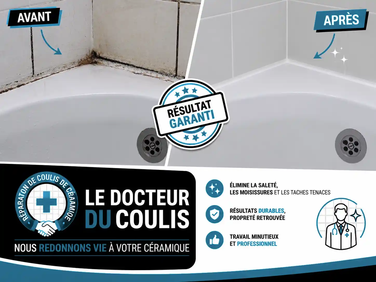 Réparation de coulis de céramique à Repentigny