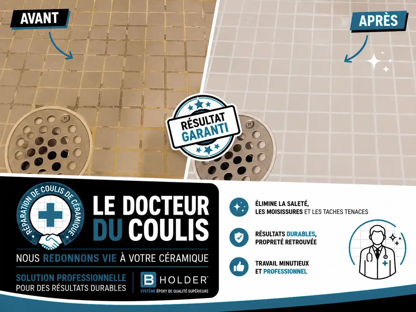 Réparation de coulis de céramique à Victoriaville
