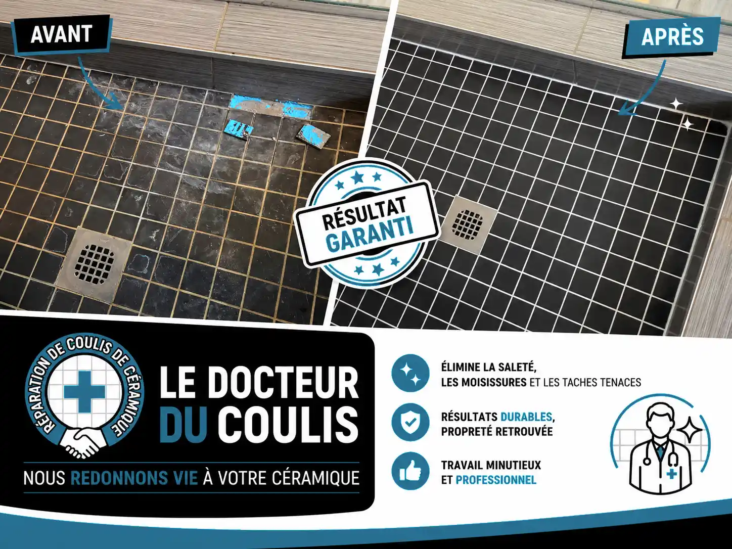 Réparation de coulis de céramique à Châteauguay