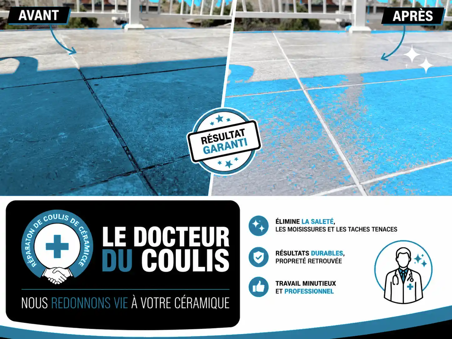 Réparation de coulis de céramique dans les Laurentides