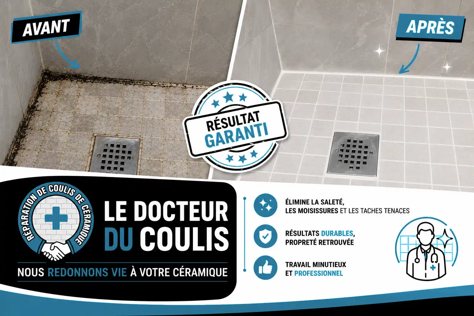 Réparation de coulis de céramique à Trois-Rivières