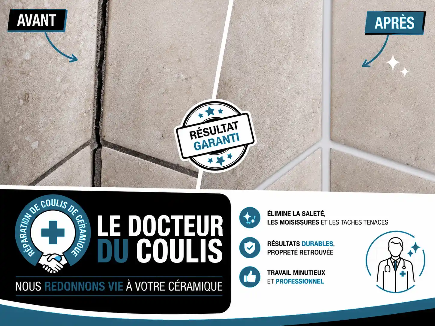 Réparation de coulis de céramique à Longueil