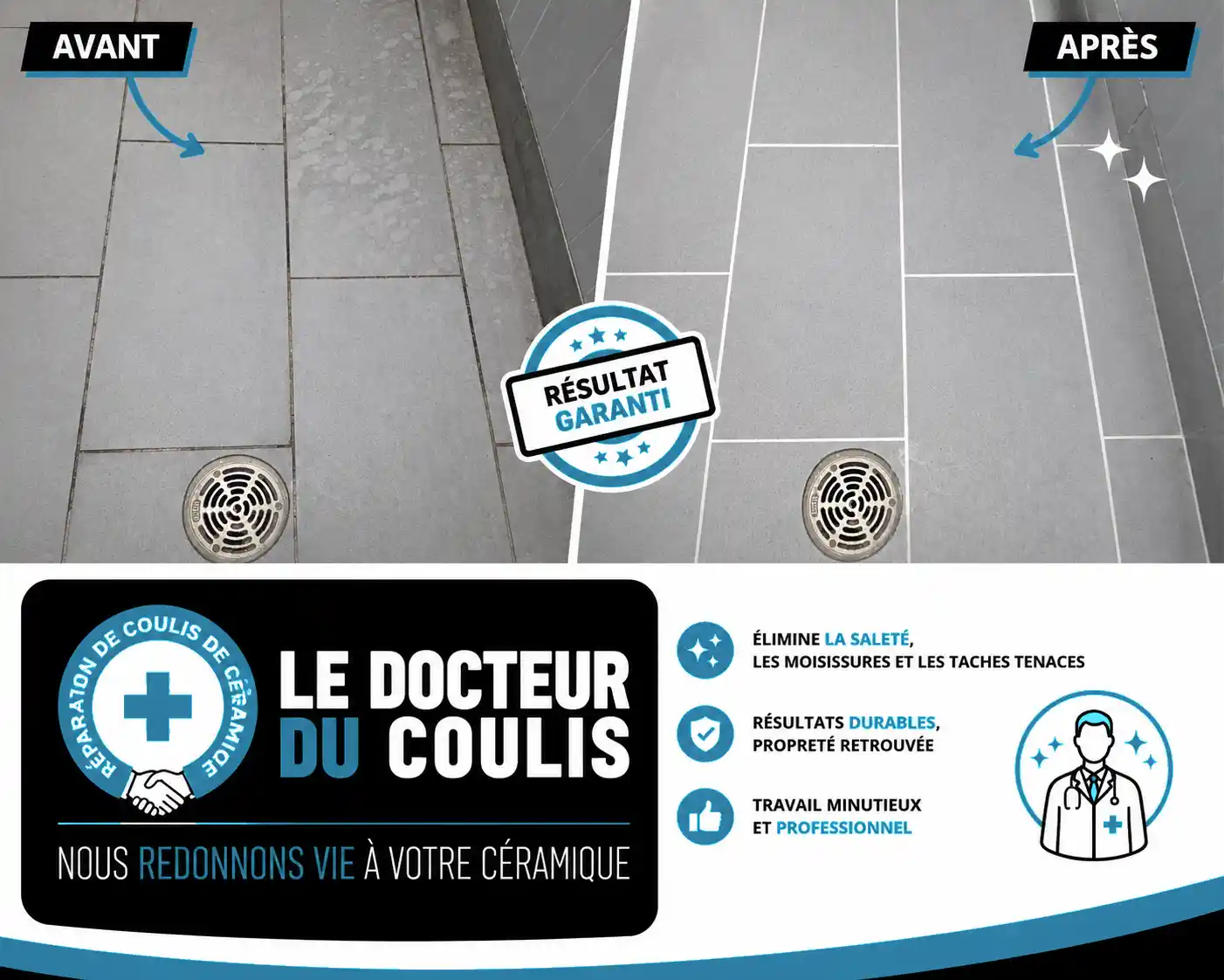 Réparation de coulis de céramique à Sherbrooke