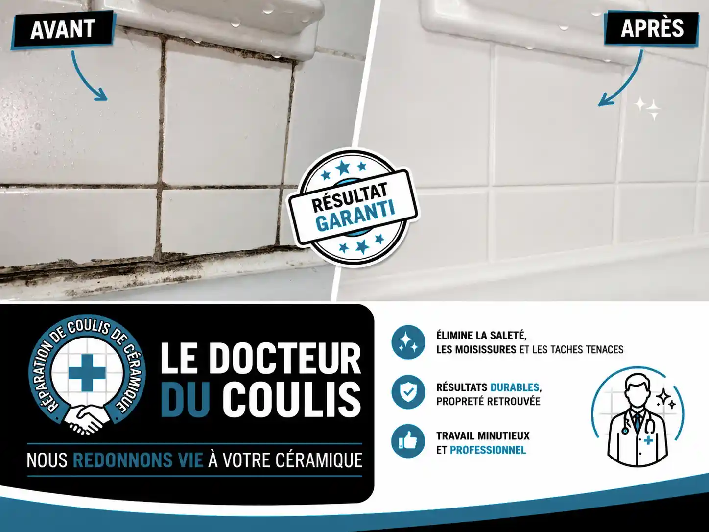 Réparation de coulis de céramique à Drummondville
